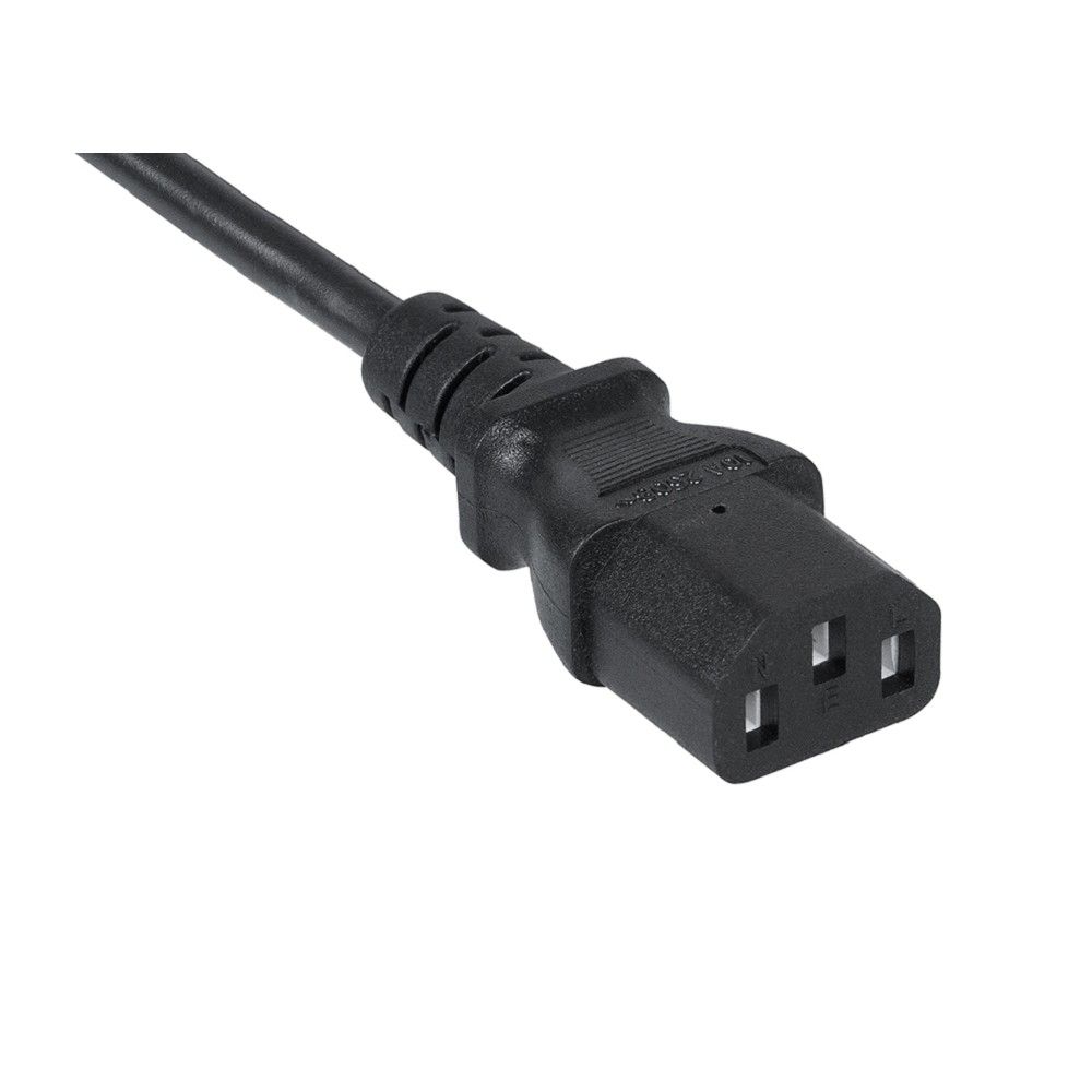 Кабель питания монитор-компьютер Cabeus PC-189-VDE-0.6M IEC 320 C13 - IEC 320 C14 (3x0.75). 0.6м