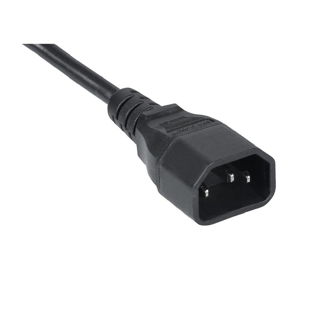 Кабель питания монитор-компьютер Cabeus PC-189-VDE-0.6M IEC 320 C13 - IEC 320 C14 (3x0.75). 0.6м