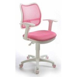 Бюрократ CH-W797/PK/TW-13A кресло (спинка сетка розовый сиденье розовый TW-13A колеса белый/розовый) [664135]
