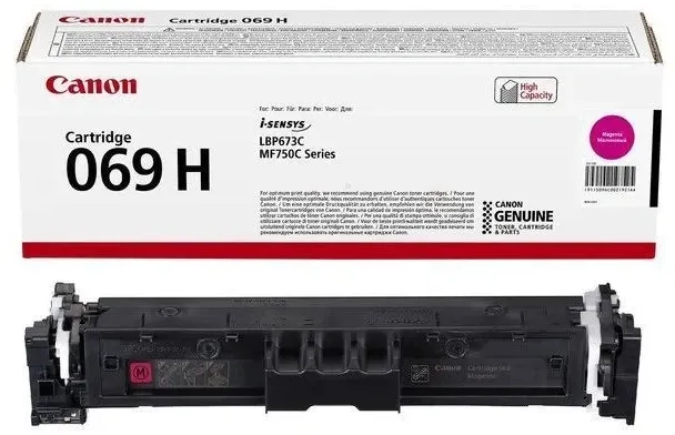Картридж лазерный Canon 069HM 5096C002/004 пурпурный бар.в компл. (5500стр.) для Canon MF752Cdw/754Cdw, LBP673Cdw