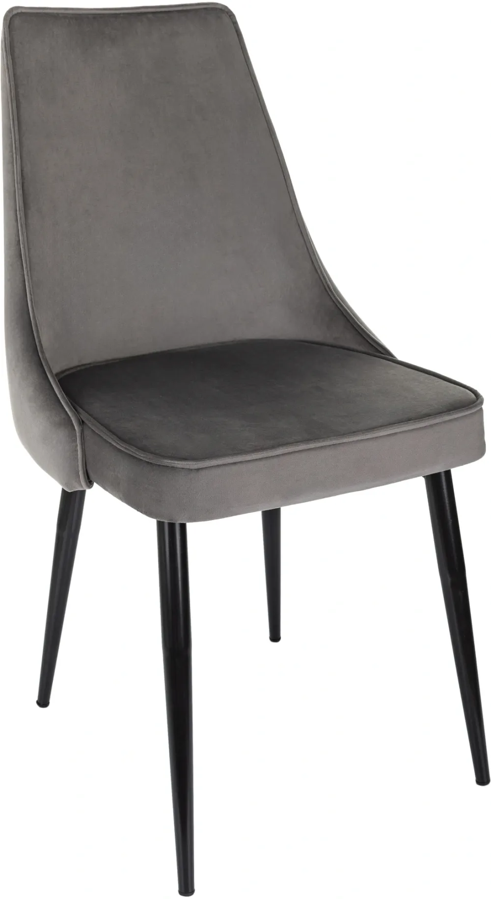 Стул для дома Бюрократ CH-K4_2 комплект 2шт т.серый Holland 18 металл черный на ножках (CH-K4_1/HL18_2)