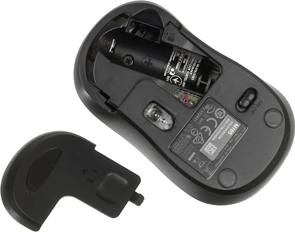 Мышь беспроводная Logitech M185 Grey серая, оптическая, 1000dpi, 2.4GHz,USB-ресивер Logitech Unifying® {10} (272815) 910-002252