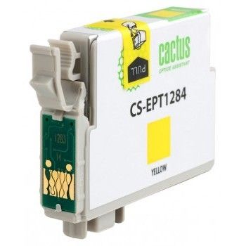 Картридж струйный Cactus CS-EPT1284 T1284 желтый (7мл) для Epson Stylus S22/S125/SX420/SX425/Office BX305 с чипом