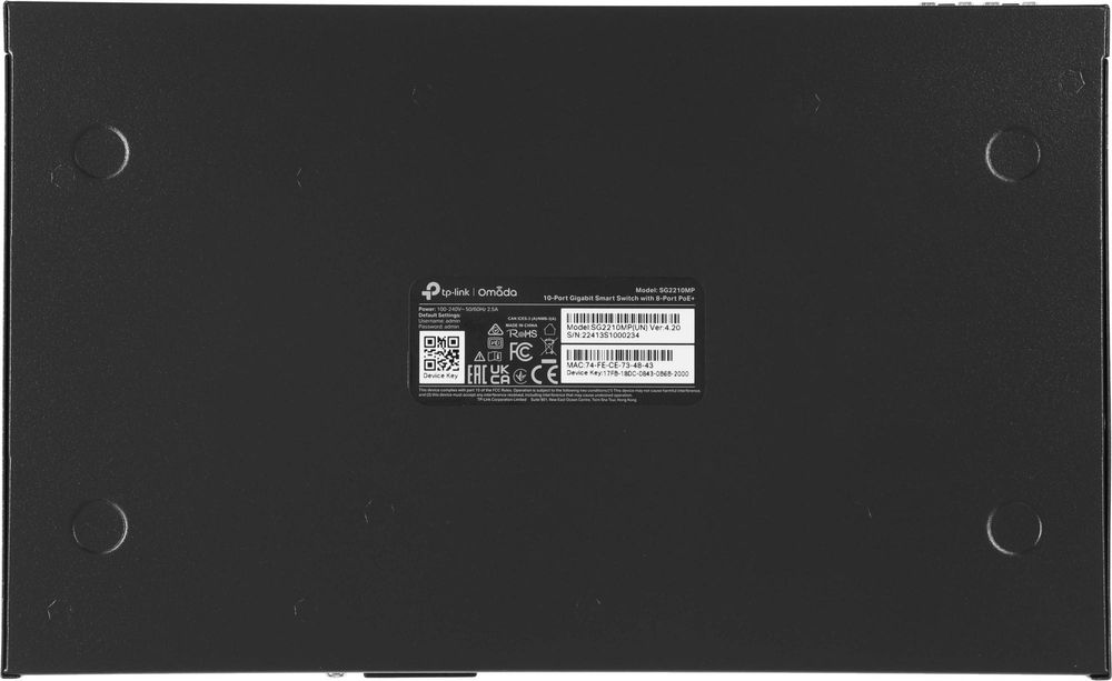 Коммутатор TP-Link SG2210MP (L2+) 8x1Гбит/с 2SFP 8PoE+ 150W управляемый