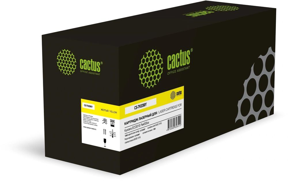 Картридж лазерный Cactus CS-TK5390Y желтый (13000стр.) для Kyocera ECOSYS PA4500cx с чипом