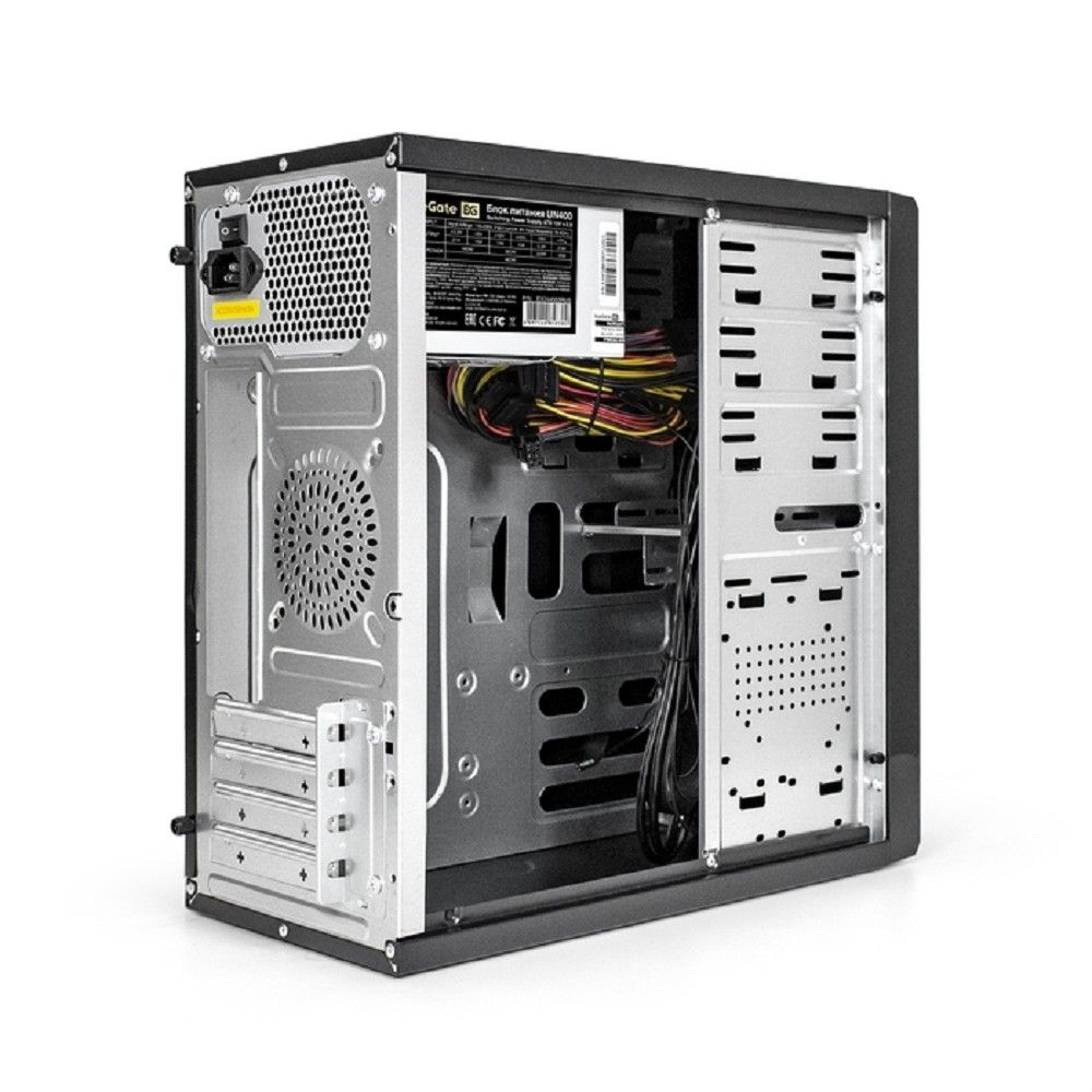 Exegate EX277435RUS Корпус Minitower MA-371X Black, mATX <UN400, 120mm> 2*USB+2*USB3.0, Audio
