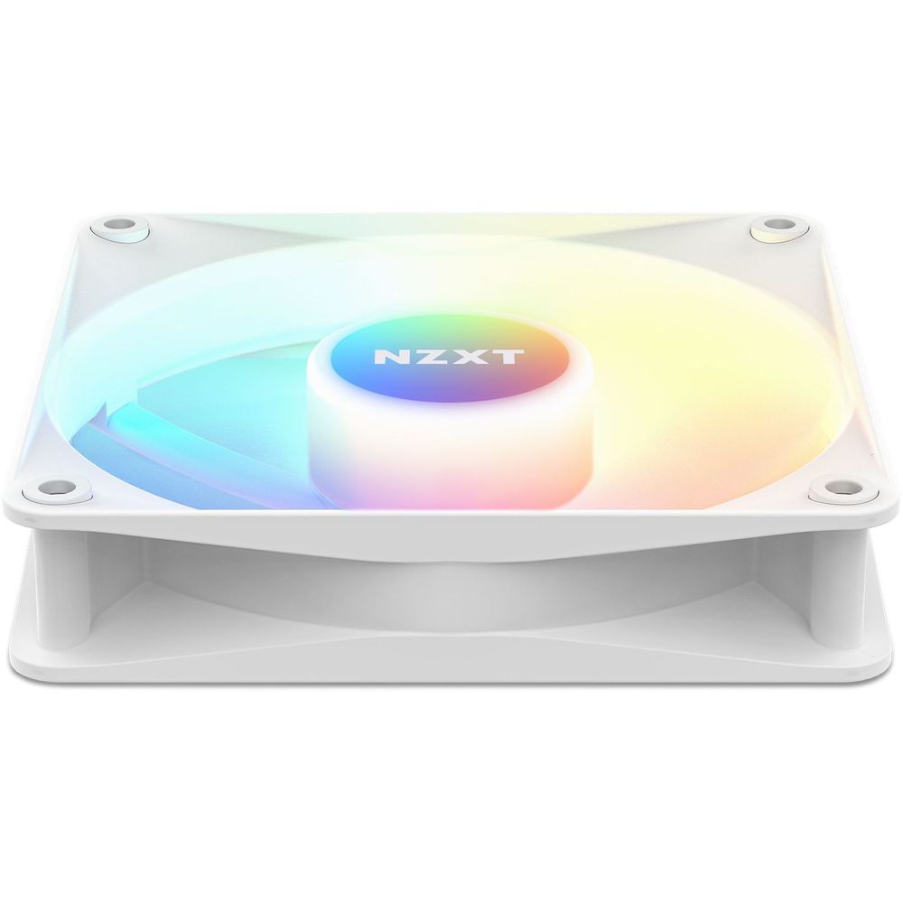 Кулер для корпуса ПК/ Case Cooler NZXT F120 RGB Core (120x120x25mm, 4-pin PWM, RGB, 78.86CFM, 33.88dBA, 1800RPM, White)