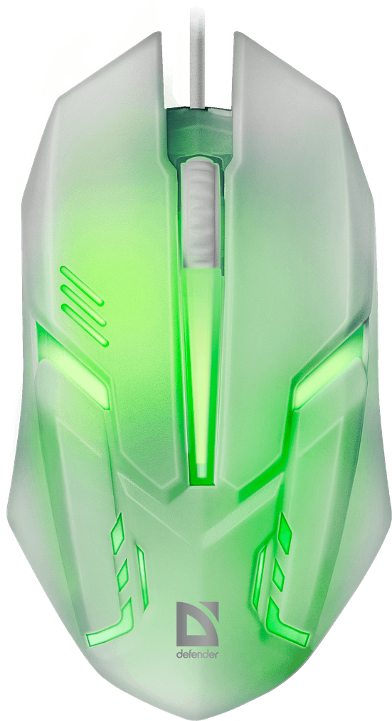 Мышь Defender Cyber MB-560L белый оптическая 1600dpi USB для ноутбука 2but (52561)