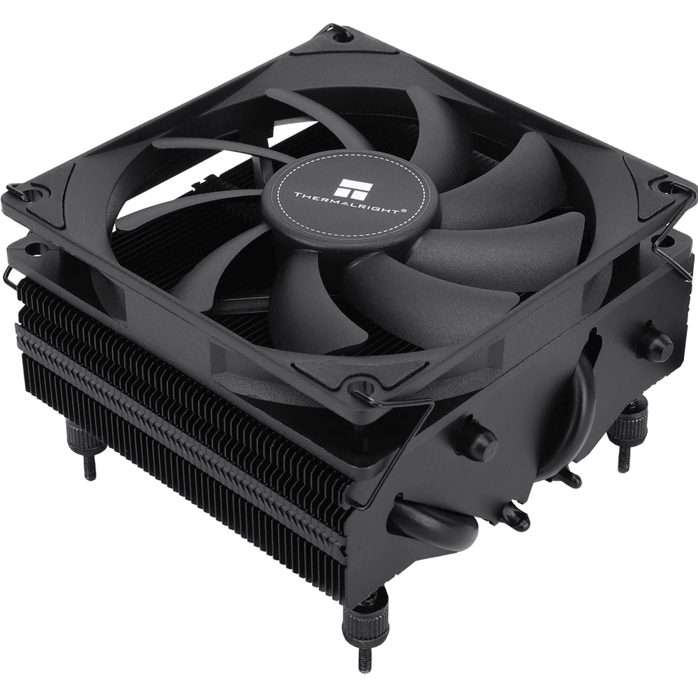 Кулер для процессора/ CPU Cooler Thermalright AXP-90 X53 Black (4-pin PWM, 38mm, Ni/Cu, 4x6mm, 1x92mm, 42.58CFM, 22.4dBA, 2700RPM, S: 1851/1700/1200/115X, AM5/AM4, black)