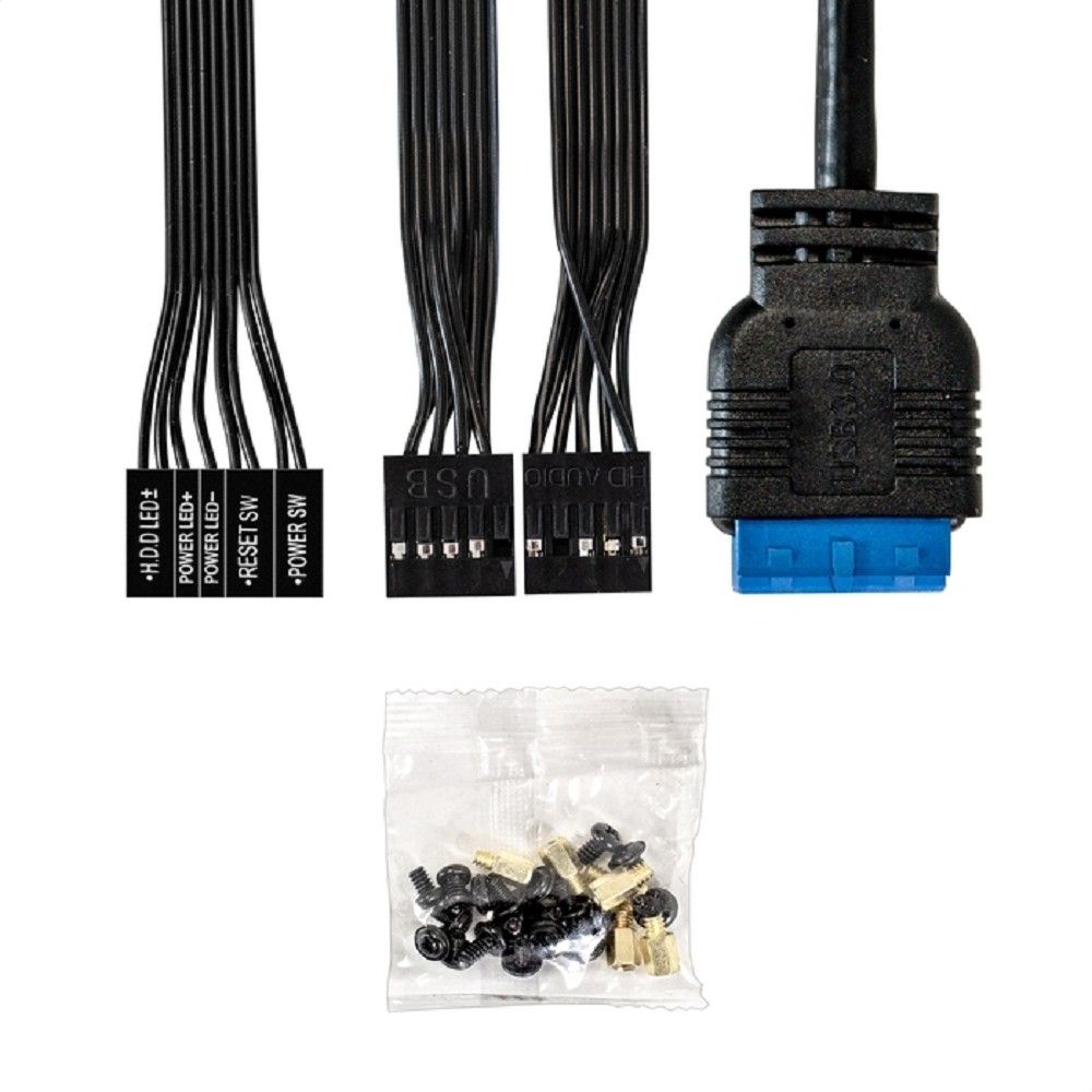 Exegate EX298156RUS Корпус Minitower ExeGate BAA-408U-AAA350 (mATX, БП AAA350 с вент. 8см, 2*USB+1*USB3.0, HD Audio, черный)