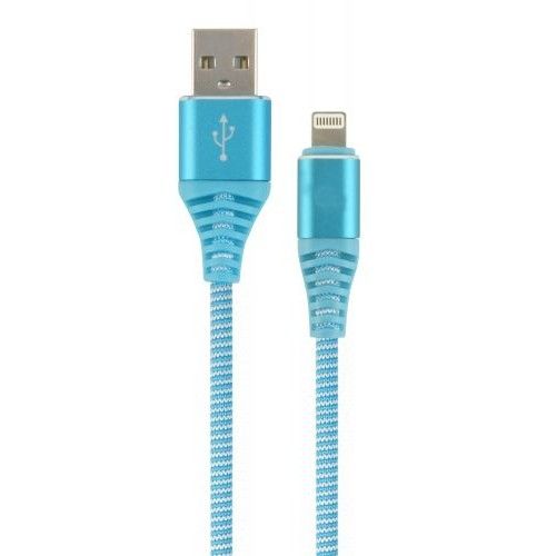 Filum Кабель USB 2.0, 1 м., синий, 2 А, разъемы: USB A male - Lightning male, пакет. [FL-CPro-U2-AM-LM-1M-BL1] (901873)