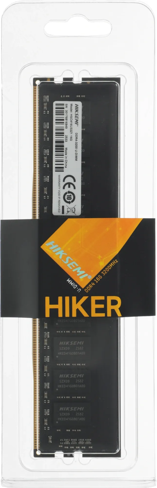 Память DDR4 16GB 2666MHz Hikvision HSC416U32Z1 16G HIKSEMI RTL PC4-21300 CL19 DIMM 288-pin 1.2В Ret