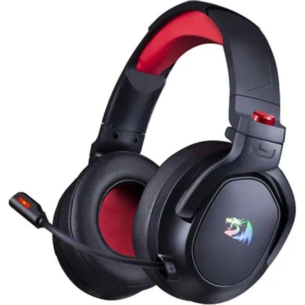 Наушники с микрофоном Redragon Nomen черный/красный 1.8м накладные Radio оголовье (71279)