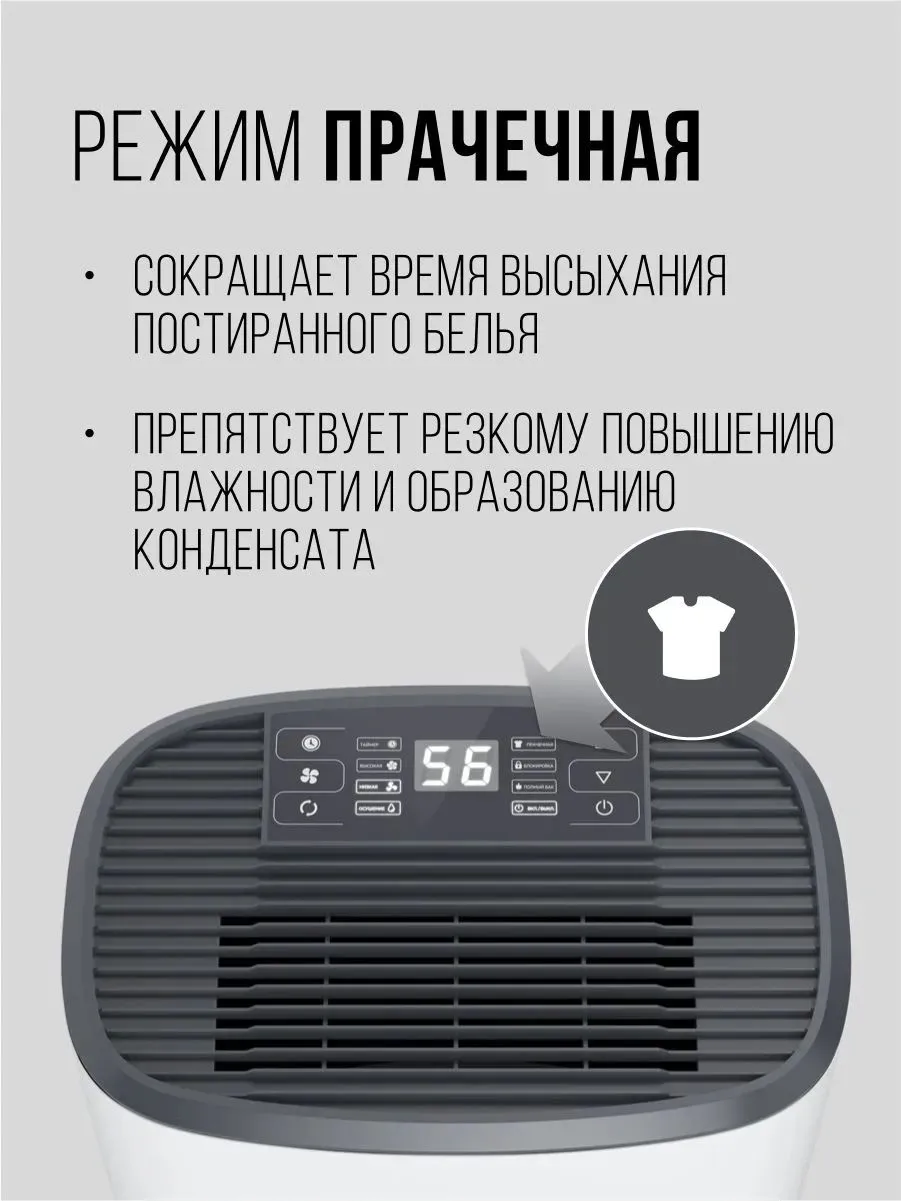 Осушитель воздуха Royal Clima Carisma Loft RD-CR20-E 310Вт бытовой белый/черный