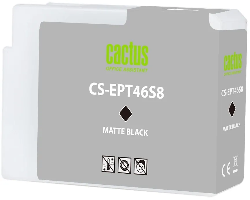 Картридж струйный Cactus CS-EPT46S8 T46S8 черный пигментный (30мл) для Epson SureColor SC-P700 с чипом