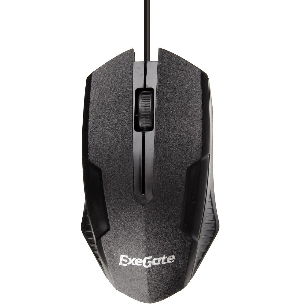 Мышь Exegate SH-9025L2 <black, optical, 3btn/scroll, 1000dpi, USB, шнур 2,2м>, Color box