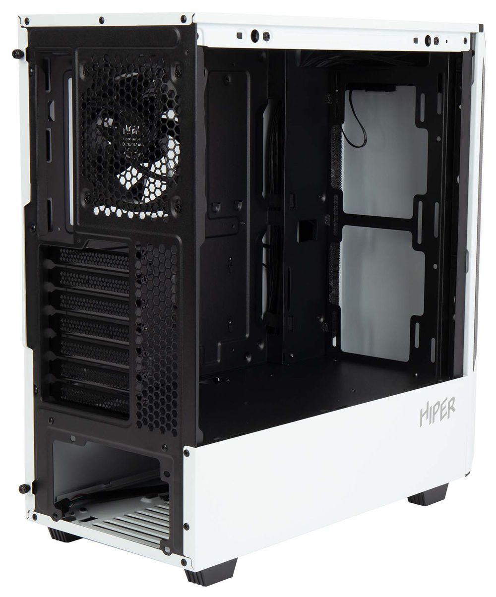 Корпус Hiper PW81 белый без БП ATX 4x120mm 2xUSB2.0 2xUSB3.0 audio bott PSU