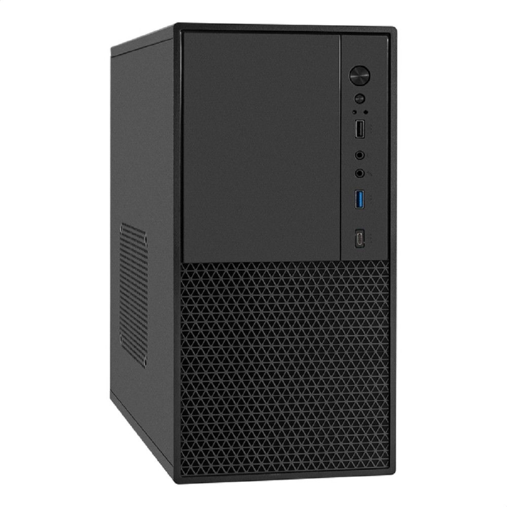 Exegate EX299405RUS Корпус Minitower ExeGate BAA-308MUC-AA500 (mATX, БП AA500 с вент. 8см, 1*USB+1*USB3.0+1*TypeC, HD Audio, черный)