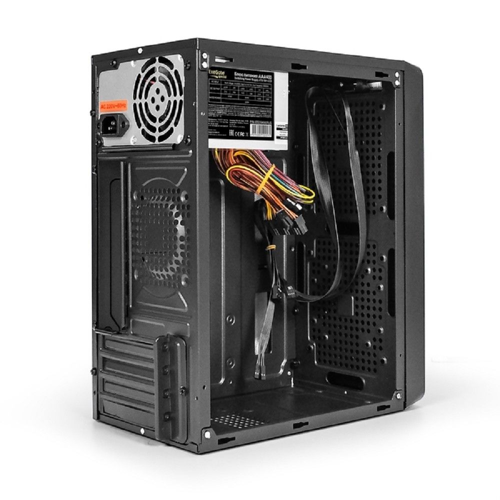 Exegate EX277798RUS Корпус Minitower BAA-103 Black, mATX, <AAA400, 80mm>, 2*USB, Audio