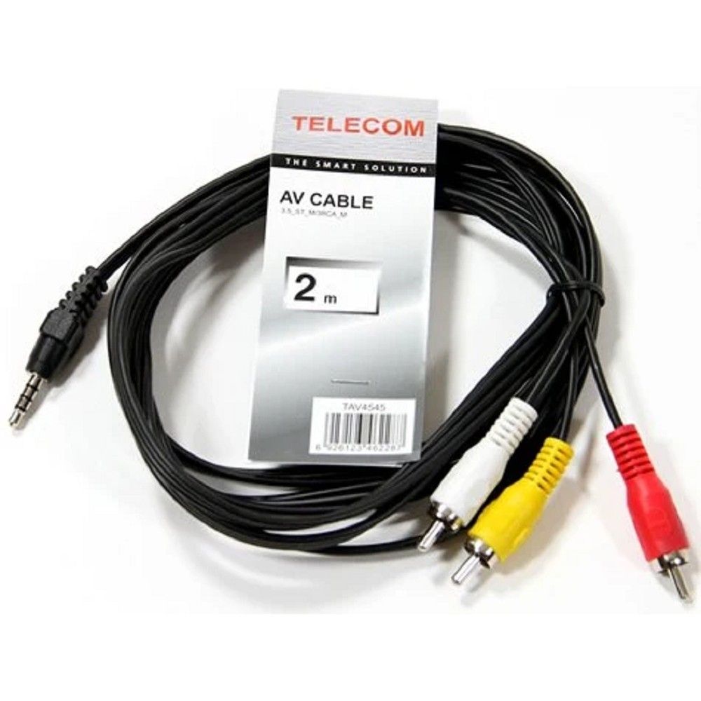 Telecom Кабель соединительный (TAV4545-2) 3.5 Jack (M)/3 RCA (M) [6926123462287]