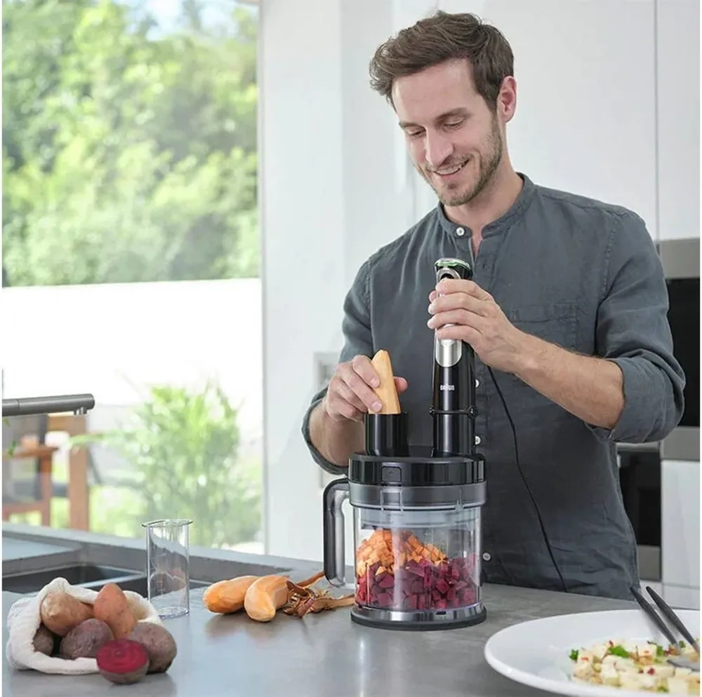 Блендер погружной Braun MultiQuick 9 MQ9195XLI 1200Вт черный