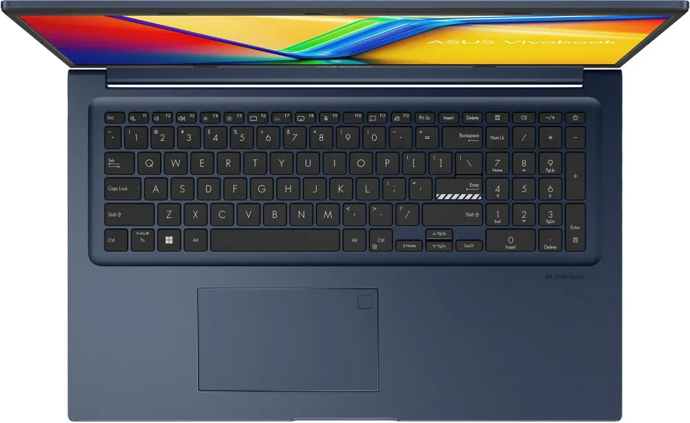 Ноутбук Asus Vivobook 17 X1704VA-AU982 Core 5 120U 16Gb SSD512Gb Intel Graphics 17.3" IPS FHD (1920x1080) без ОС blue WiFi BT Cam (90NB13X2-M00ML0)