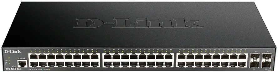 Коммутатор D-Link DGS-1250-52X/RU/A1A 48x1Гбит/с 4SFP+ управляемый