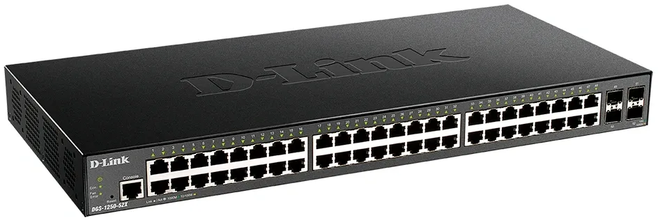 Коммутатор D-Link DGS-1250-52X/RU/A1A 48x1Гбит/с 4SFP+ управляемый