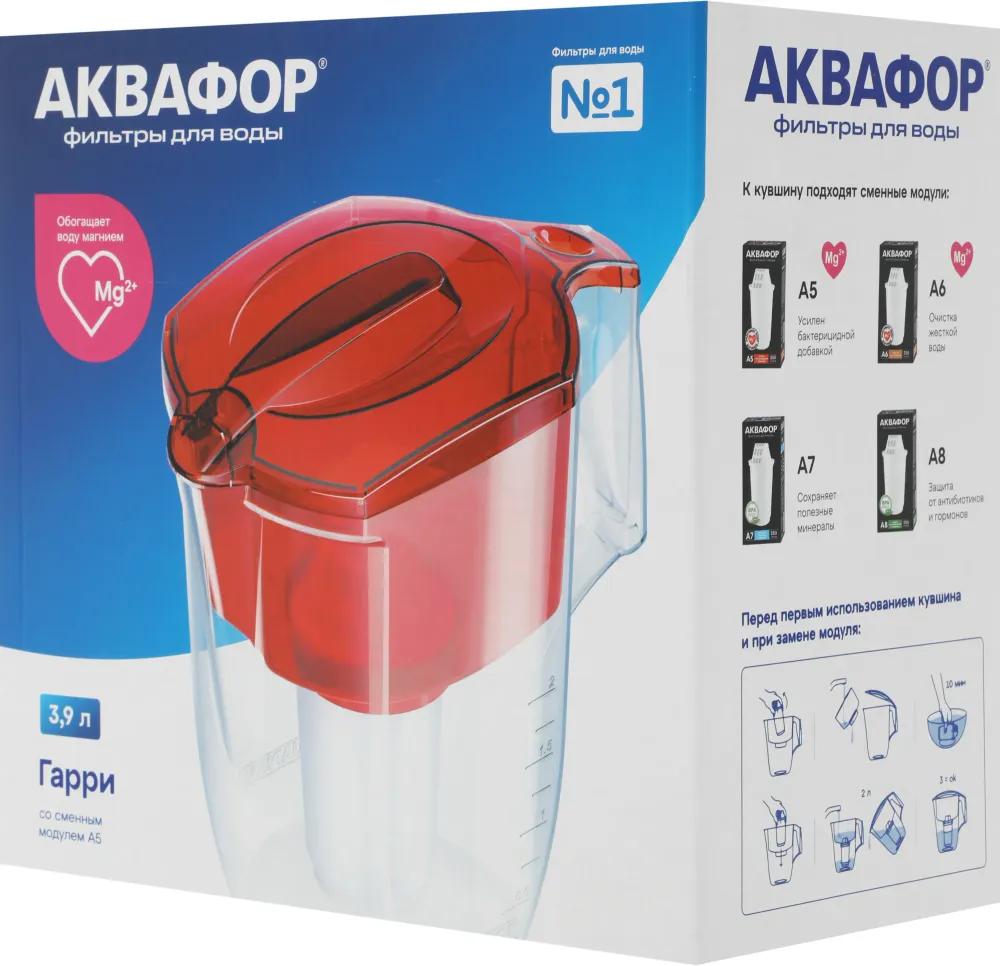 Кувшин Аквафор Гарри синий 3.9л.
