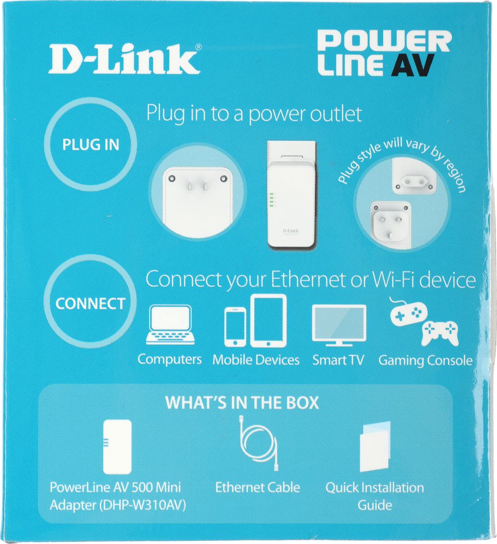Сетевой адаптер Powerline D-Link DHP-W310AV Ethernet