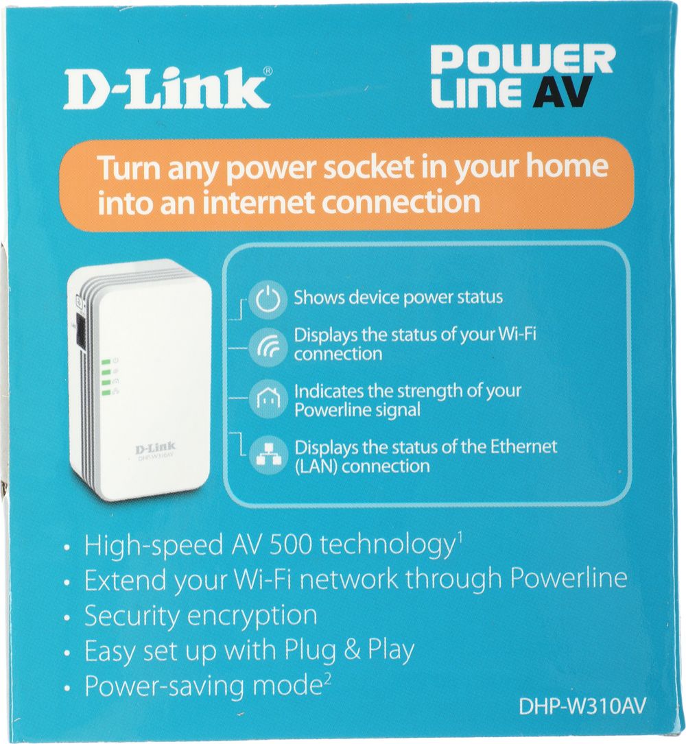 Сетевой адаптер Powerline D-Link DHP-W310AV Ethernet