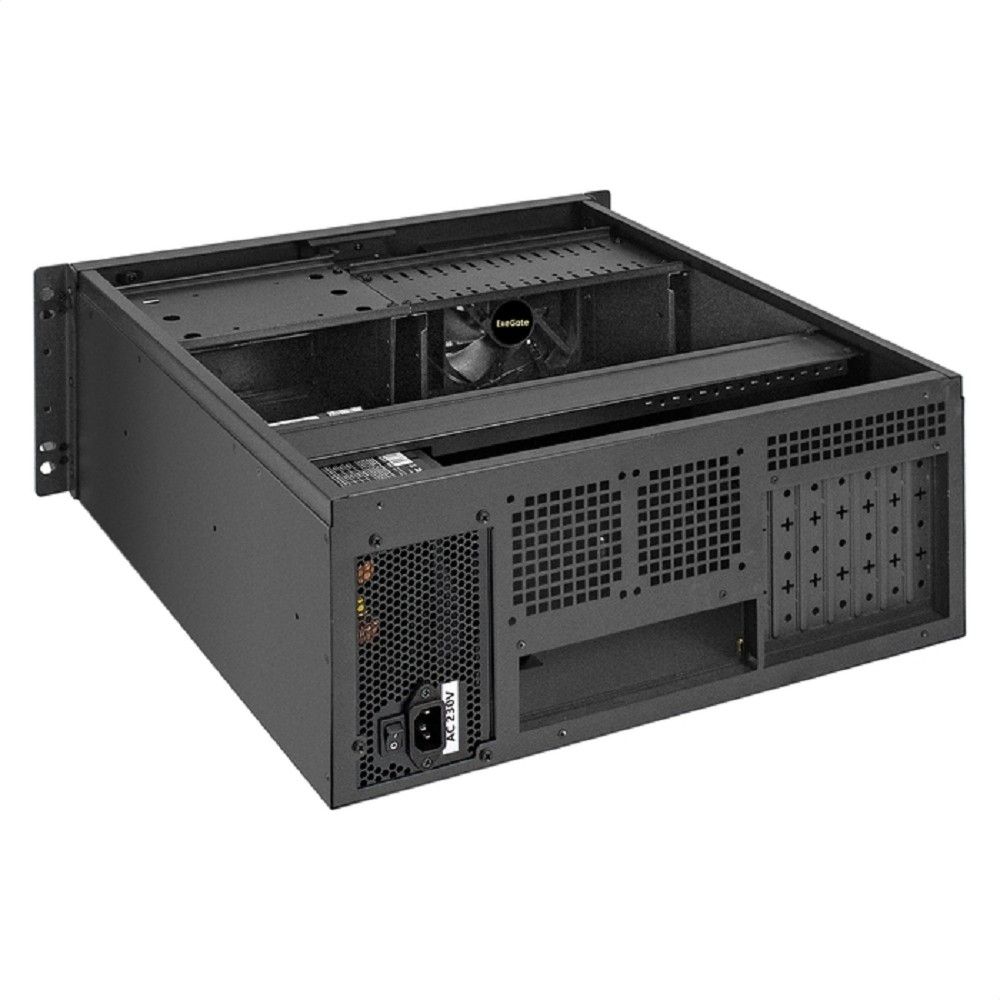 Exegate EX295915RUS Серверный корпус ExeGate Pro 4U450-17 <RM 19", высота 4U, глубина 450, БП 1200PPH-SE 80 PLUS® Bronze, 2*USB>