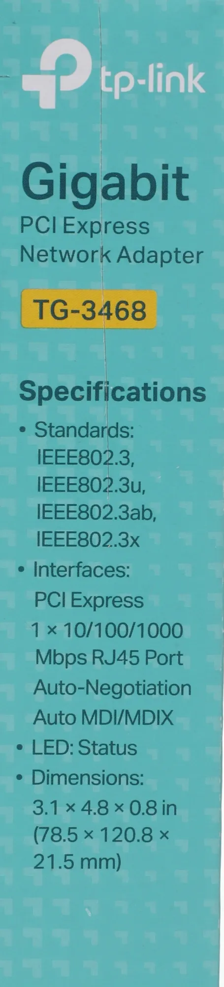 Сетевой адаптер Gigabit Ethernet TP-Link TG-3468 PCI Express