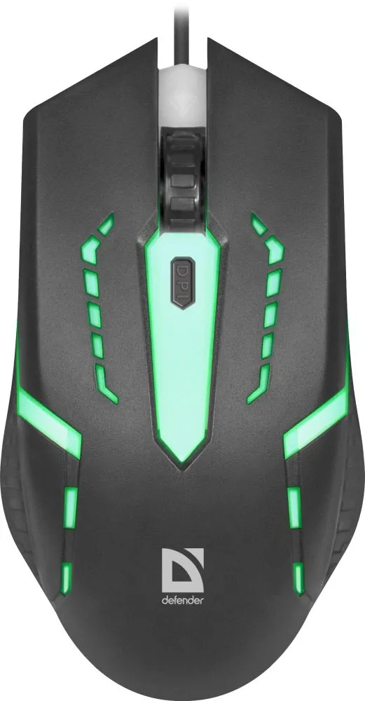 Мышь Defender Hit MB-601 черный оптическая 1200dpi USB 3but (52601)
