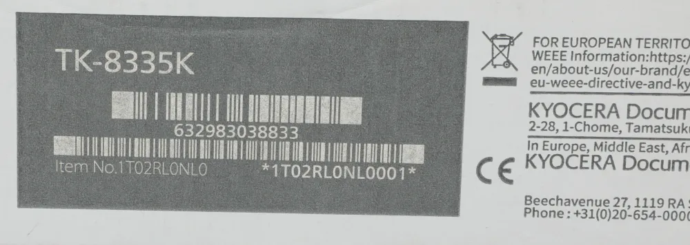 Картридж лазерный Kyocera TK-8335K 1T02RL0NL0 черный (25000стр.) для Kyocera TASKalfa 3252ci