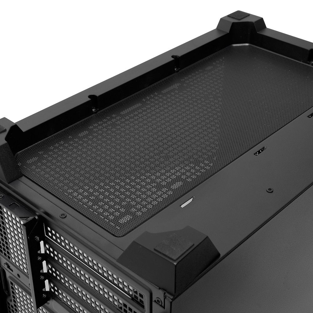 Корпус без блока питания/ Case HSPD M211, Mesh Mini-tower, Black, TG, 0.7 SPCC, no fans,mATX, mITX, 175/330/150mm, 2x2.5", 1x3.5", 4xPCI, 2xUSB-A 3.0, ARGB strip, 336x211x350mm