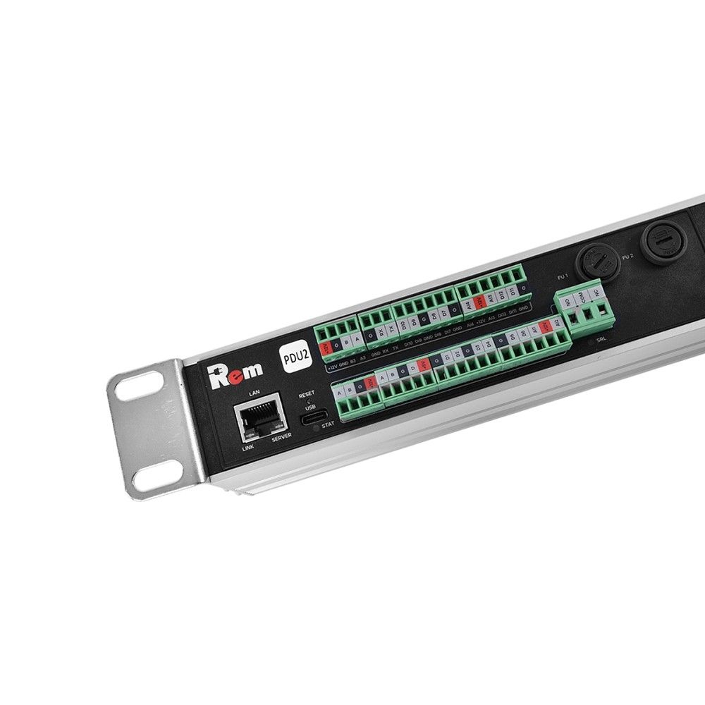 REM Верт блок розеток Rem-2MC,LINUX,мониторинг,управление,1*32А,авт,10x2S,1820мм,колодка R-2MC3-32-10x2S-A-1820-K