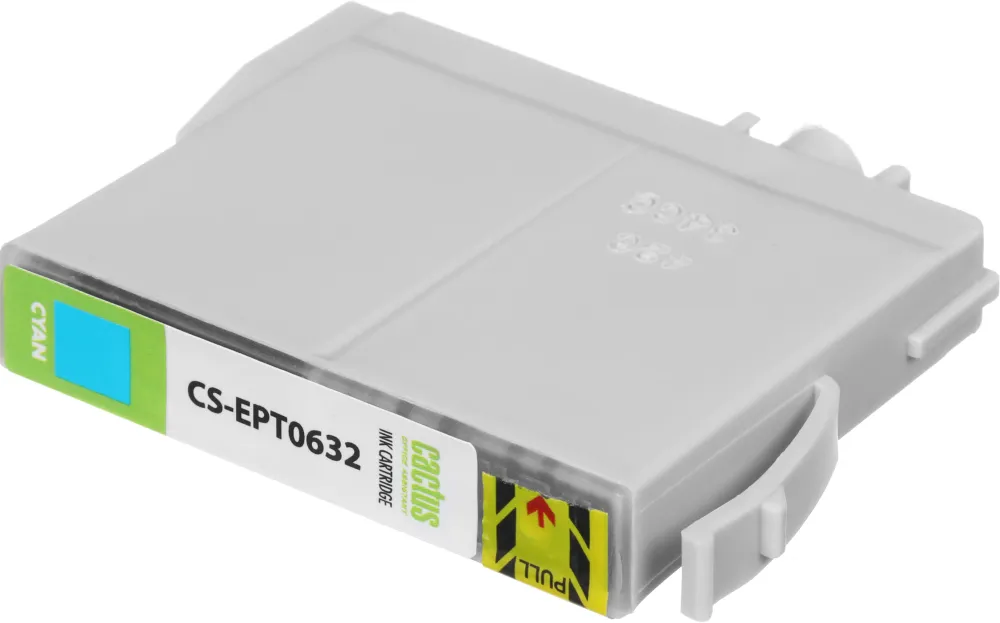 Картридж струйный Cactus CS-EPT0632 T0632 голубой (10мл) для Epson Stylus C67/C87/CX3700/CX4100/CX4700 с чипом