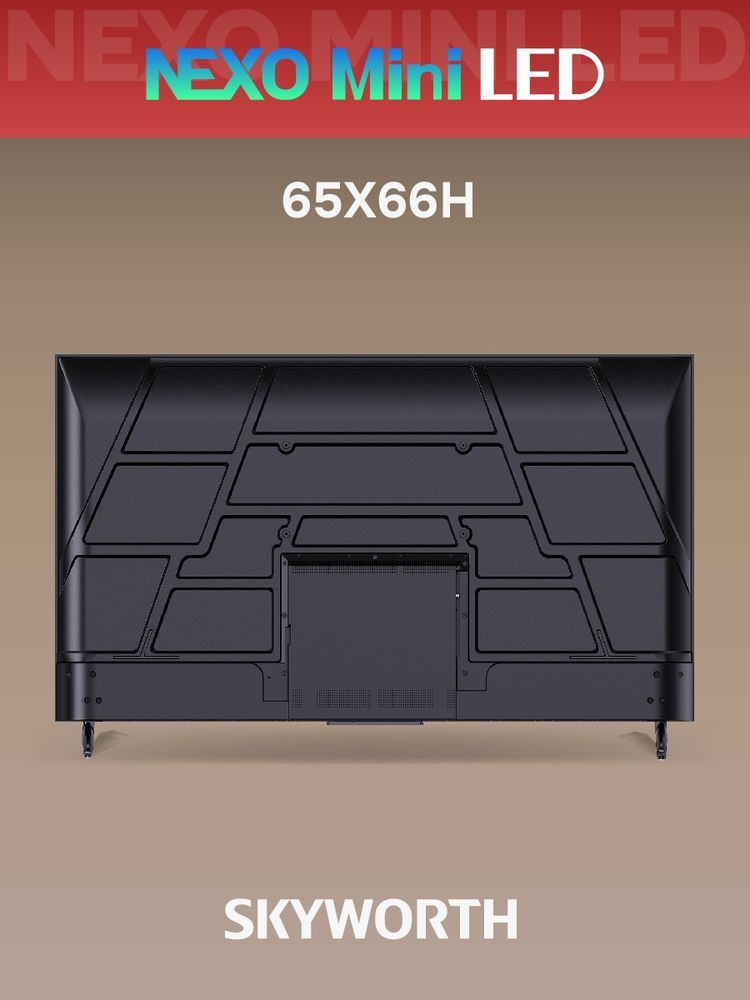 Телевизор LED Skyworth 65" 65X66H NEXO Mini-LED черный/серый 4K Ultra HD 120Hz MEMC DVB-T DVB-T2 DVB-C DVB-S DVB-S2 USB WiFi Smart TV