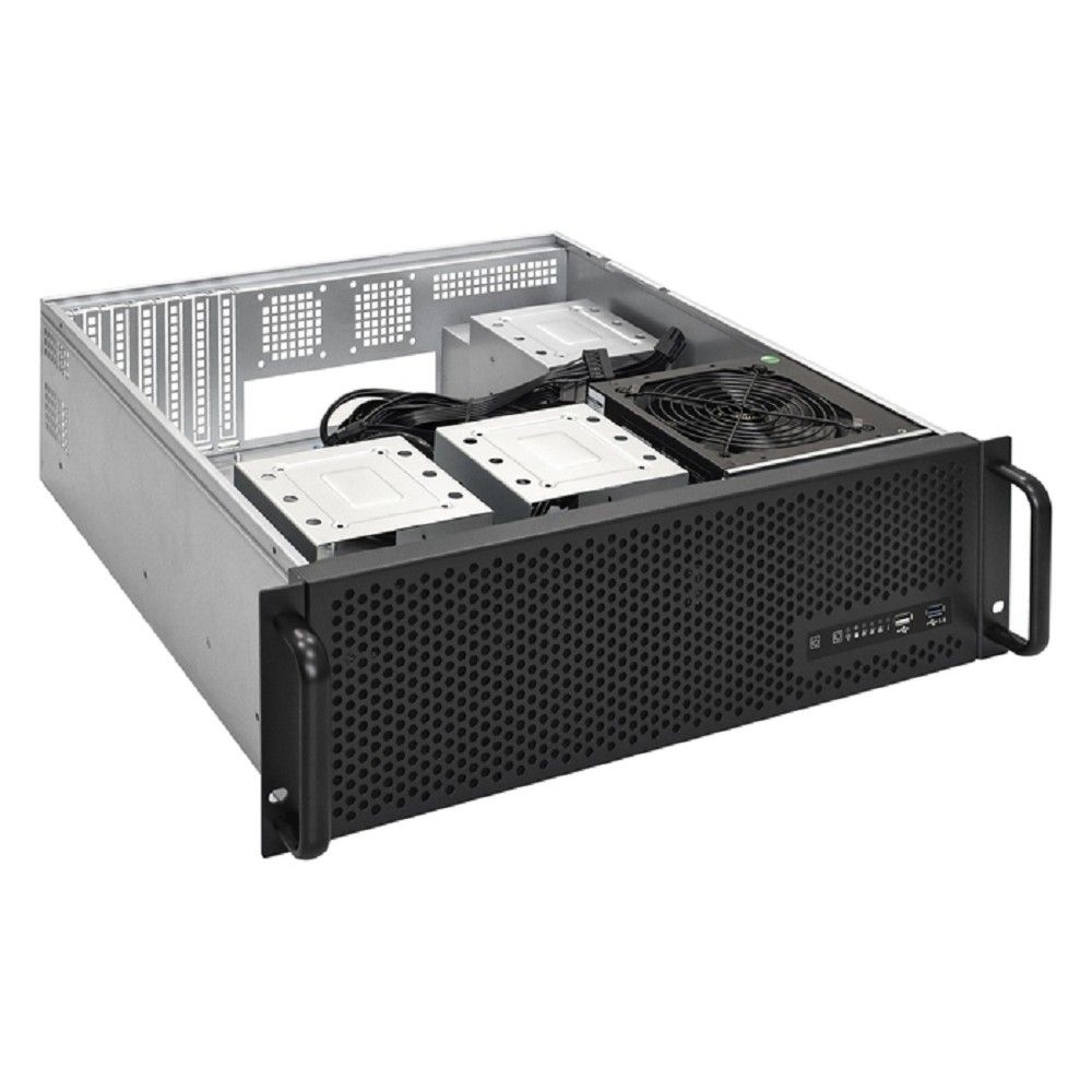 Exegate EX300030RUS Серверный корпус ExeGate Pro 3U450-09 <RM 19", высота 3U, глубина 450, БП 1100PAS, USB+USB3.0>