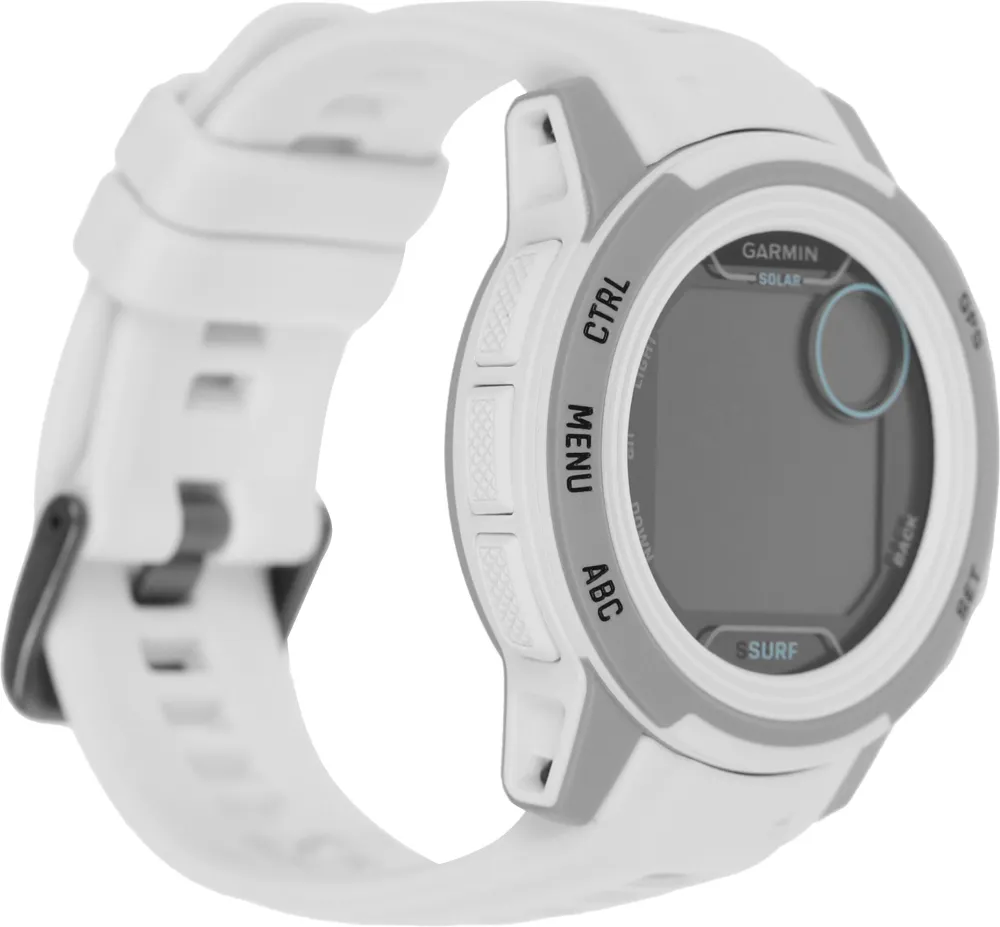 Смарт-часы Garmin Instinct 2s Solar 40мм 1.2" AMOLED корп.черный/белый рем.белый (010-02564-03)
