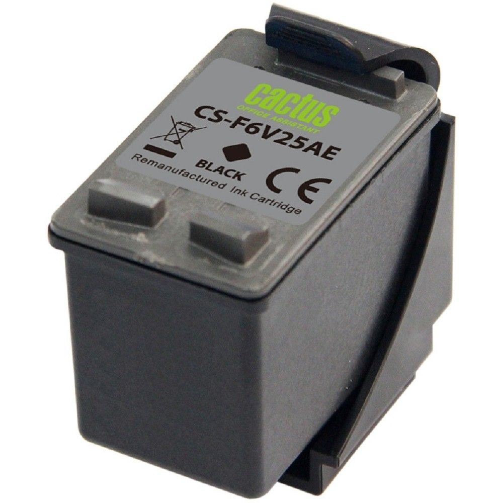 Картридж струйный Cactus CS-F6V25AE 652 черный (480стр.) (18мл) для HP DeskJet Ink Advantage 1115/2135/3635 с чипом