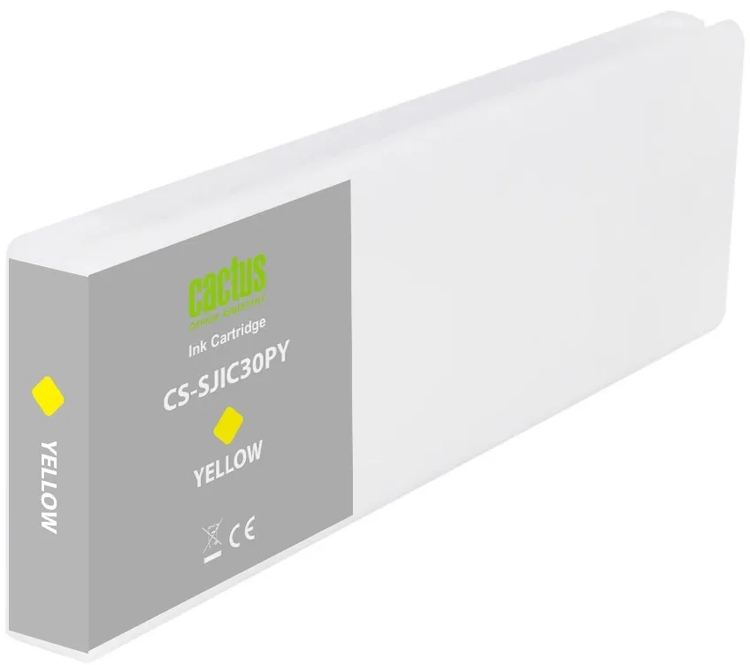 Картридж струйный Cactus CS-SJIC30PY C33S020642 желтый (295мл) для Epson ColorWorks TM-C7500G с чипом