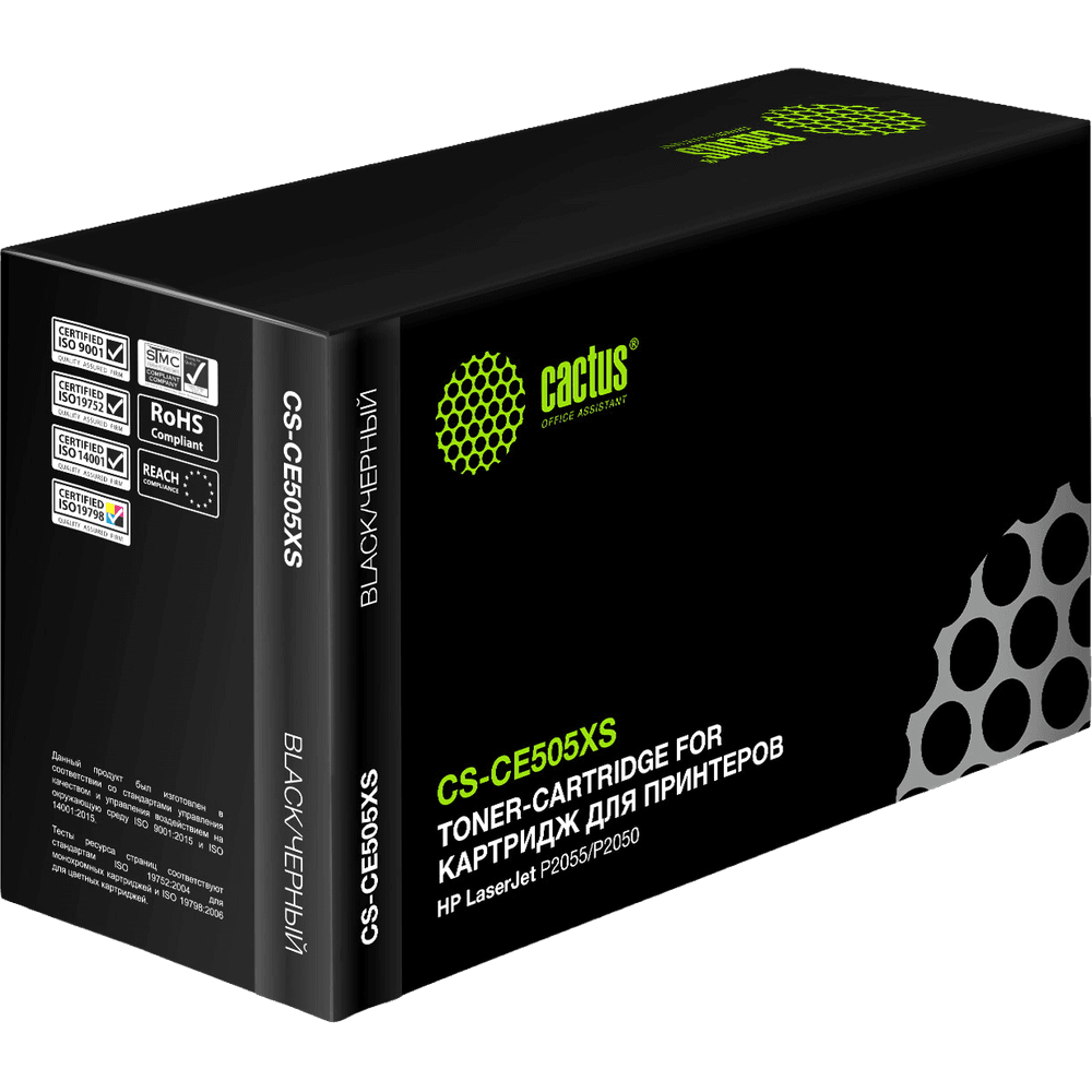 Картридж лазерный Cactus CS-CE505XS CE505X черный (6500стр.) для HP LaserJet P2050 LaserJet P2055 LaserJet P2055D LaserJet P2055DN LaserJet P2055X