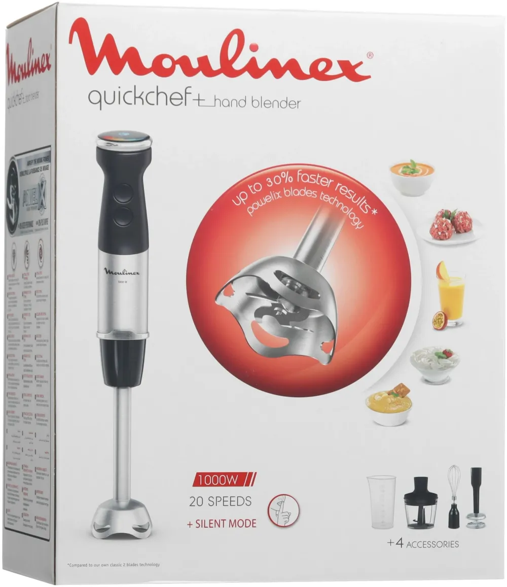 Блендер погружной Moulinex DD674810 1000Вт серебристый/черный