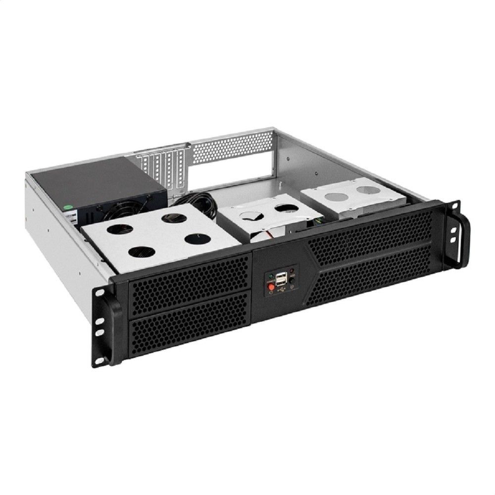 Exegate EX298524RUS Серверный корпус ExeGate Pro 2U400-04 <RM 19", высота 2U, глубина 400, БП 800ADS, 2*USB>