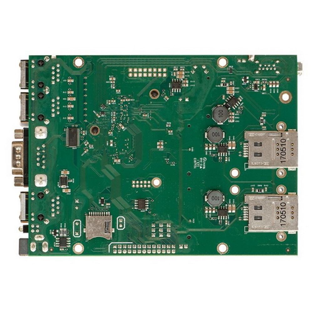 Маршрутизатор MIKROTIK RBM33G RouterBOARD M33G with Dual Core 880MHz CPU, 256MB RAM, 3x Gbit LAN, 2x miniPCI-e, 2x SIM slots, USB, microSD slot, M.2 slot, RouterOS L4 OEM {20} (004246)