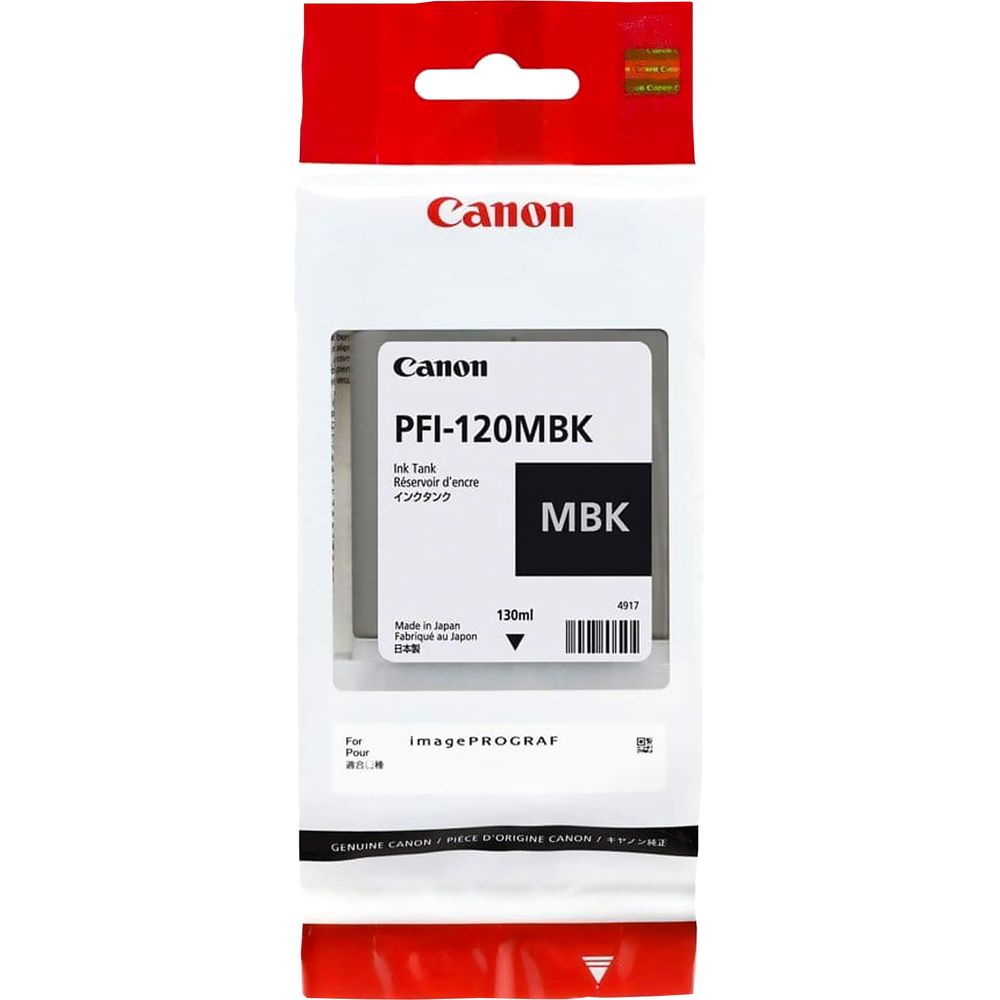 Картридж струйный Canon PFI-120MBK 2884C001 черный матовый (130мл) для Canon imagePROGRAF TM-200/205
