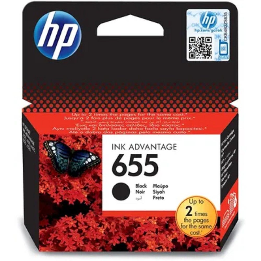 Картридж струйный HP 655 CZ109AE черный печ.гол.в компл. (550стр.) для HP DJ IA 3525/4615/4625/5525/6525