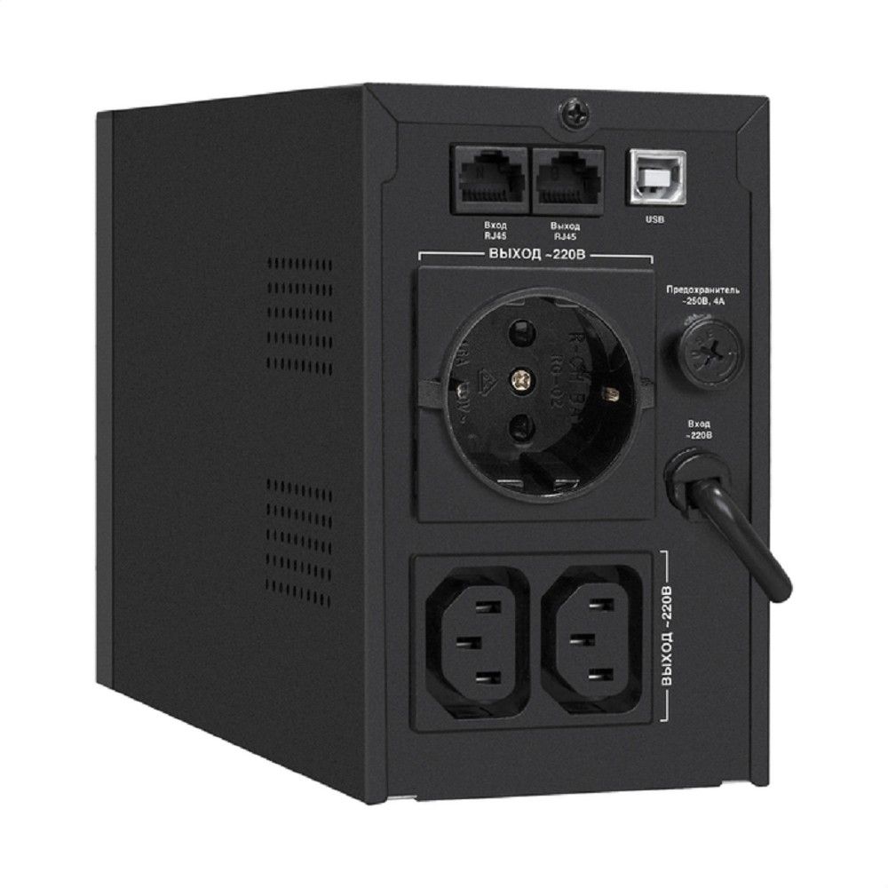 Exegate EX292782RUS ИБП ExeGate SpecialPro UNB-1000.LED.AVR.1SH.2C13.RJ.USB <1000VA/550W, LED, AVR,1*Schuko+2*C13, RJ45/11,USB, металлический корпус, Black>